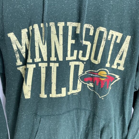 Minnesota Wild Hoodie Sweatshirt, Womens Medium, Green, Graphic Logo - Picture 2 of 8